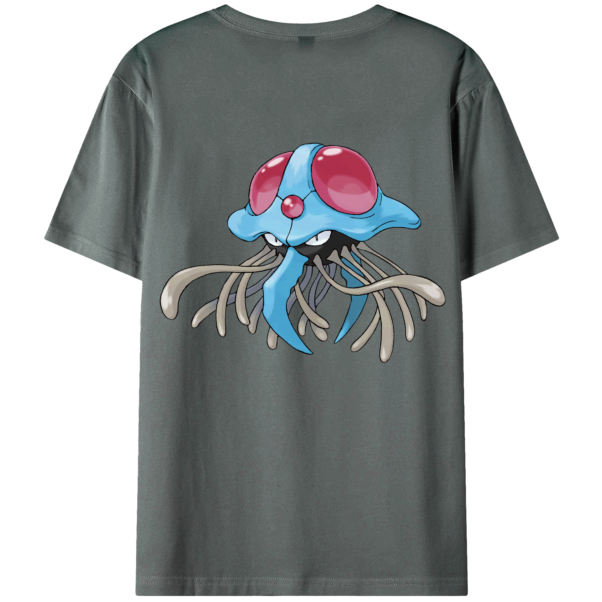 （画像用） ポケットモンスター Pokémon 綿100％ メンズ半袖Tシャツ（バックプリント） 通気性
